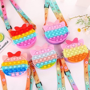 Bubble Fidget Toy Sacs à bandoulière, Sacs à main en silicone POP Bubble Fidget