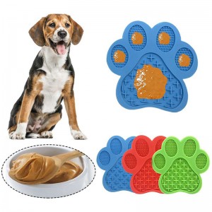 Tapis de lécher silicone avec des aspirations au mur pour chiens d\'animaux domestiques