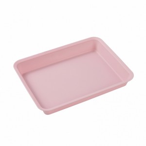 Forme rectangulaire rose Poue de fruits alimentaires en silicone personnalisé