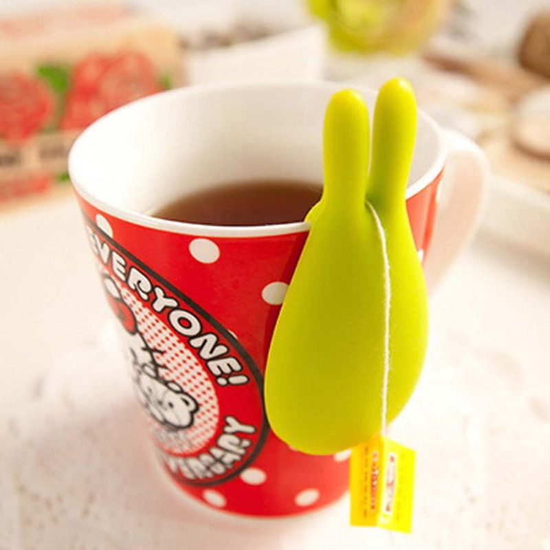 Porte-sacs à thé en forme de lapin, clips de tasses à tasse de tasse de tasse de tasse de thé, clips d\'infuseur de thé en silicone